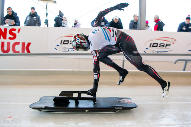 Janine Flock beim Weltcup in Igls (c) IBSF