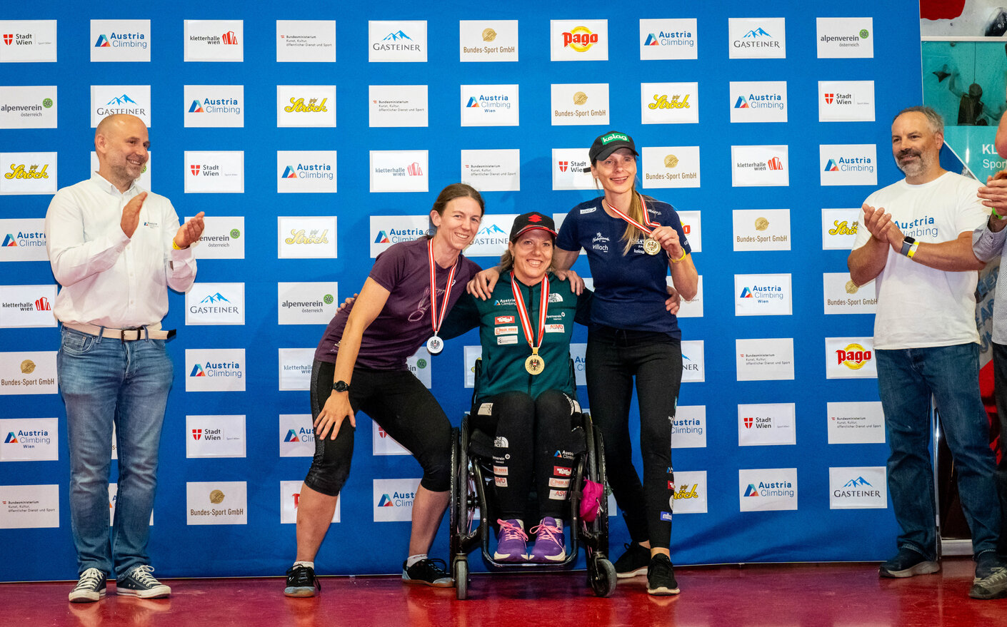 Bei den Österreichischen Staatsmeisterschaft 2024 holt Jasmin Plank im Paraclimbing Gold. (c) Nicolas Oeckher